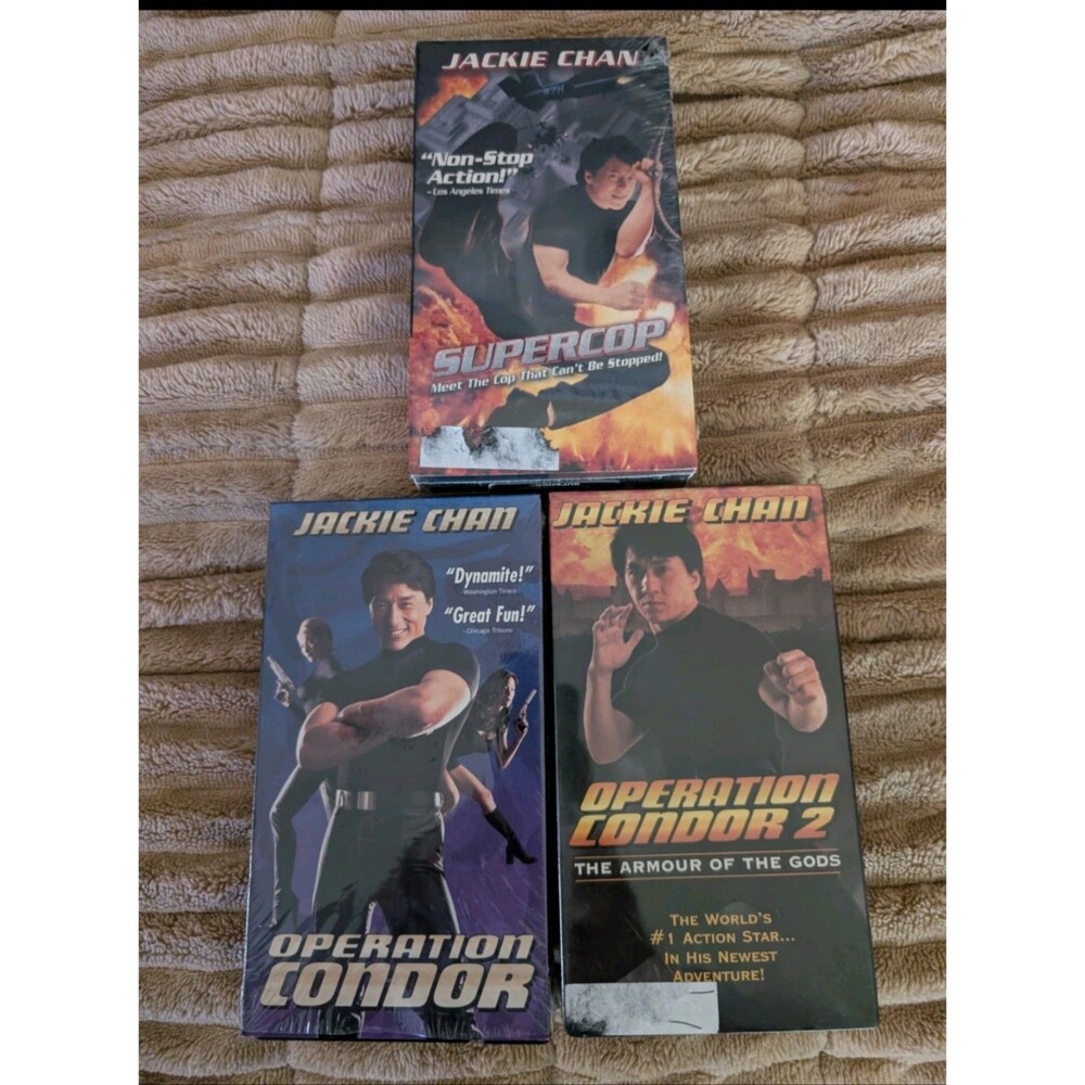 Jackie Chan Supercop & Operation Condor 1 & 2 VHS Lot factory sealed